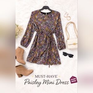 ✨ MUST-HAVE Paisley Boho Mini Dress | Size Medium ✨